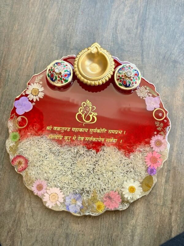 Resinarticrafts Resin Pooja Platter
