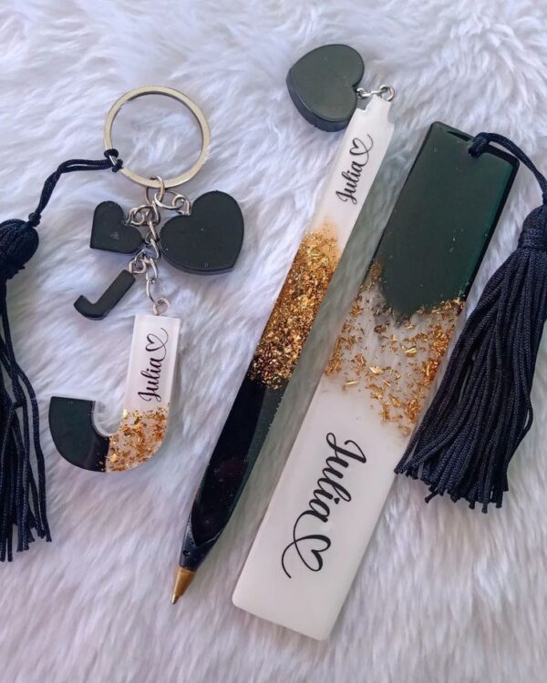 Resinarticrafts personalized Resin Stationery Gift Set