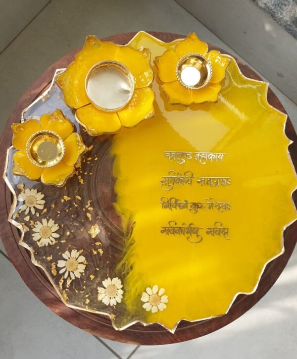 Resinarticrafts Resin Pooja Platter