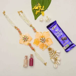 Resinarticrafts Bhaiya-Bhabhi Rakhi Pair