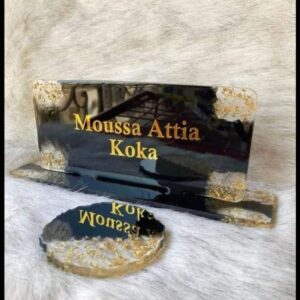 Resinarticrafts Personalized Resin Name Plate & Coaster