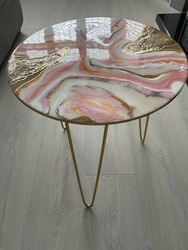 Resinarticrafts Resin Geode Corner Table