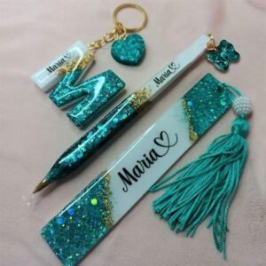 Resinarticrafts personalized Resin Stationery Gift Set