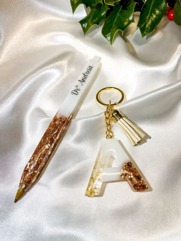 Resinarticrafts Resin Keychain & Pen Combo